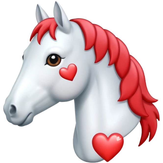 Horse whit hearts emoji