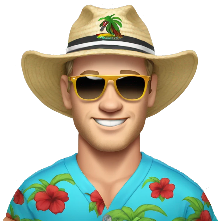 Jonathan Toews as beach bum emoji