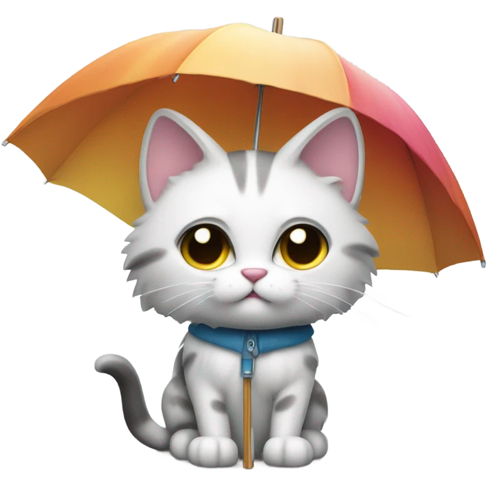Cat with an umbrella  emoji