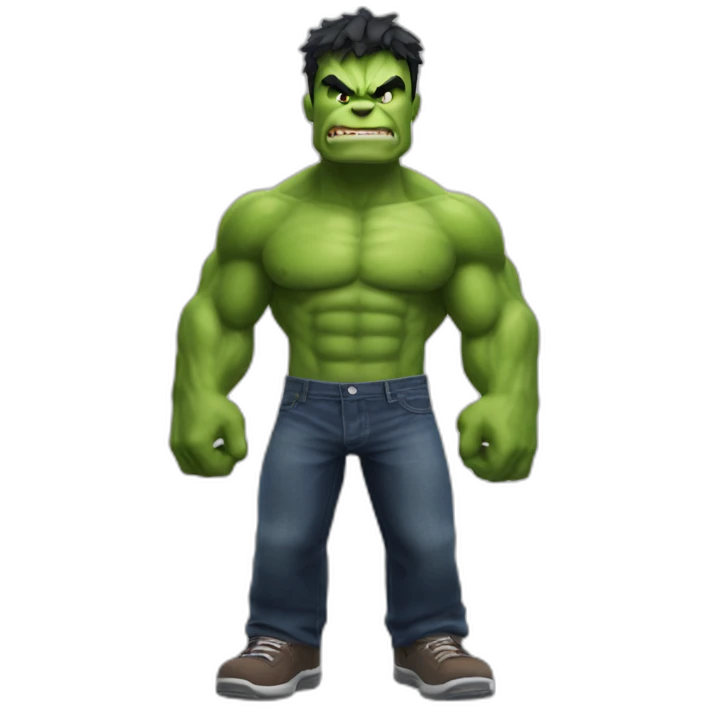 The hulk in mariokart emoji