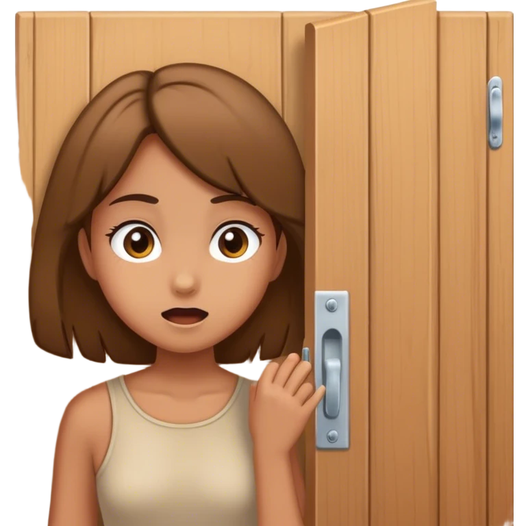 Girl knocking on door emoji