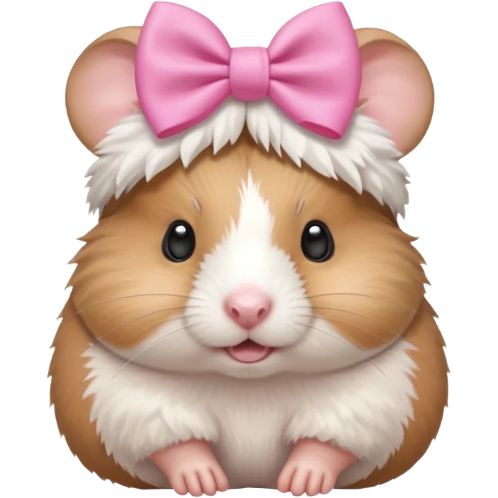 cute hamster wearing a bow on its head emoji