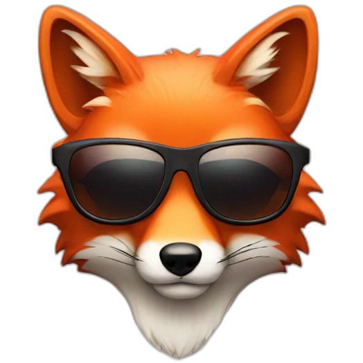 Fox with sunglasses emoji