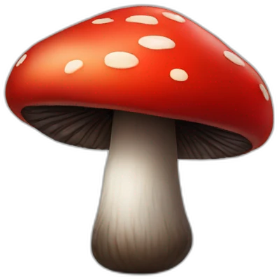 Black and red mushrooms  emoji