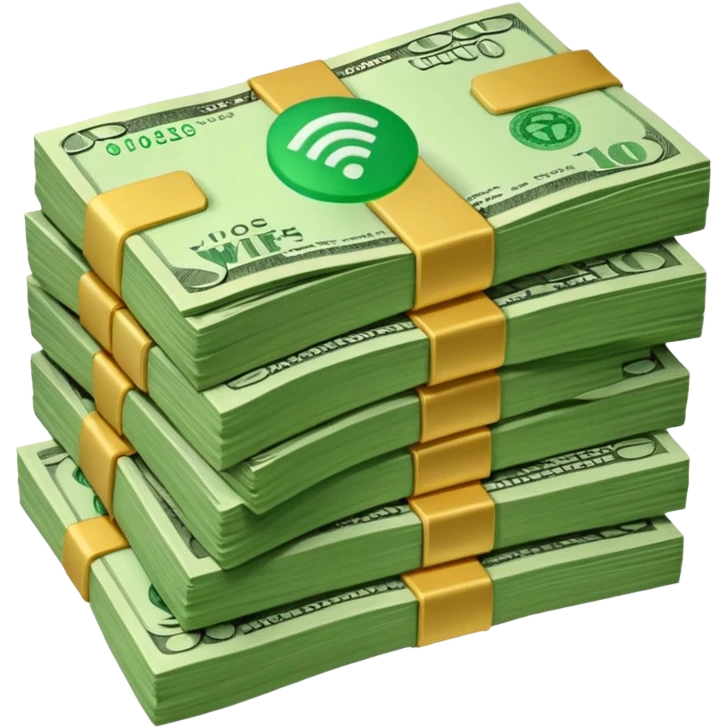 wifi money bill stack emoji