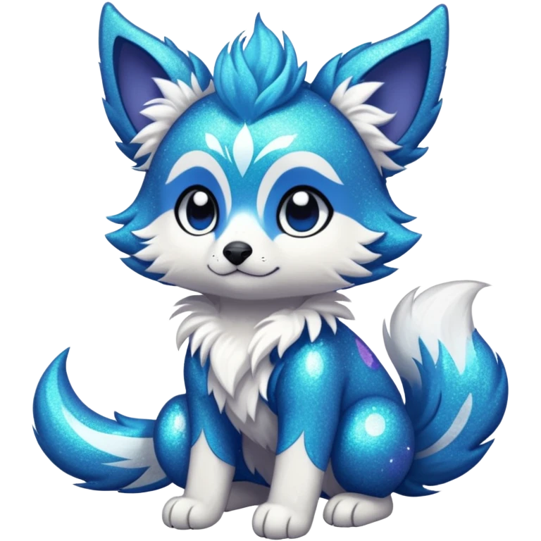 Cool cute Kawaii edgy fantasy animal sparkle fursona Fionbri by griffsnuff & LiLaiRa & Falvie full body emoji