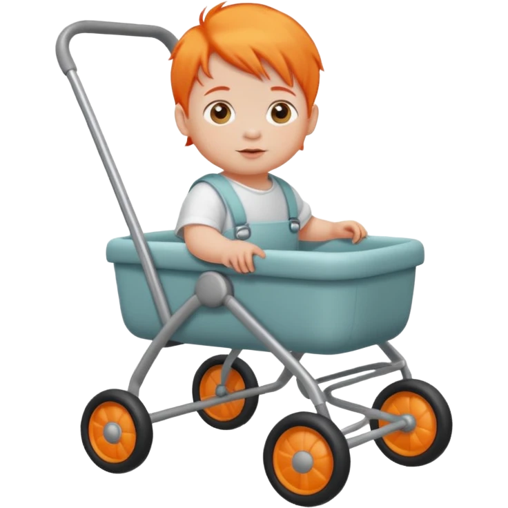orange hair baby on babywalker emoji