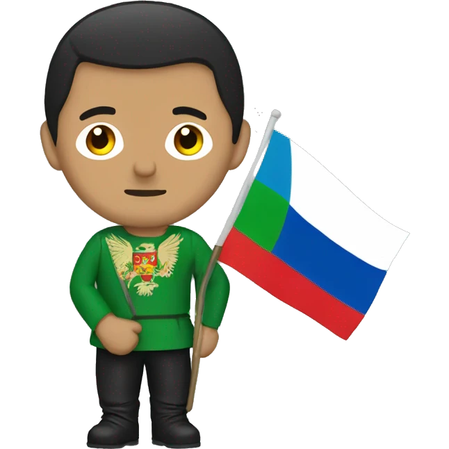 man with Dagestan flag emoji