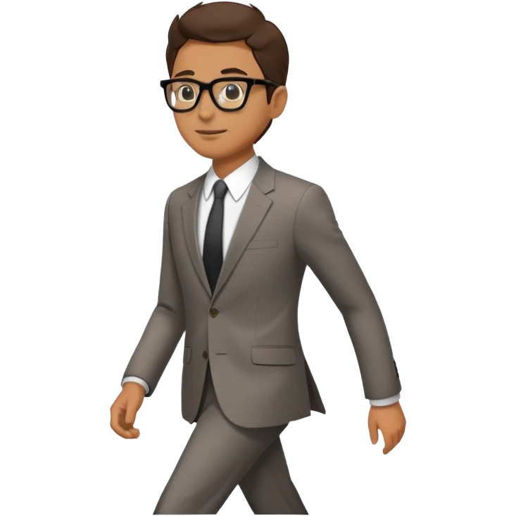 smart man in the street emoji
