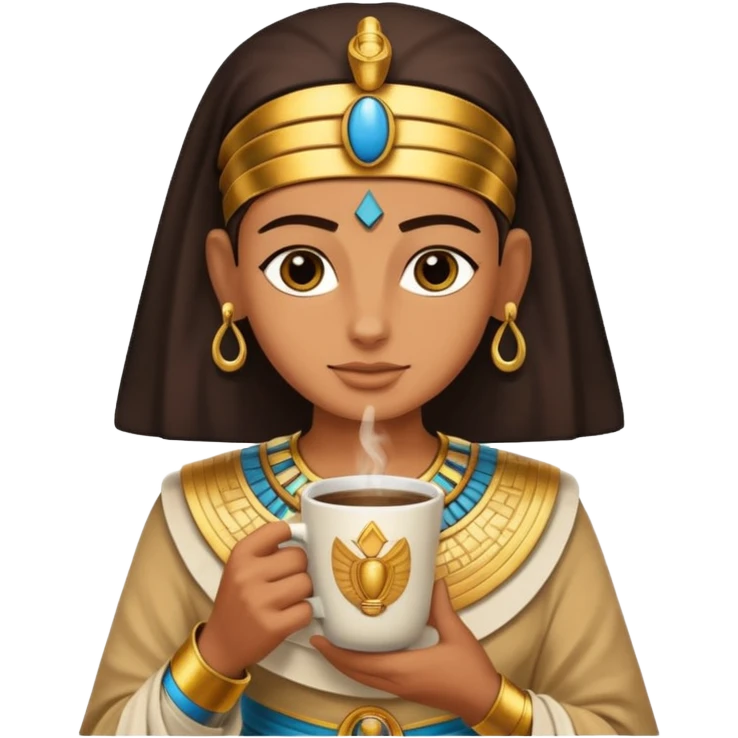 ancient egypt drink coffee emoji