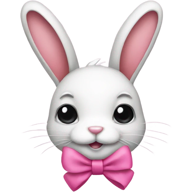 Bunny with pink bow  emoji