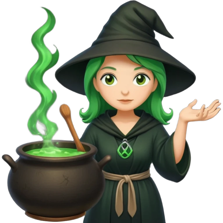 green witch cooking potion emoji