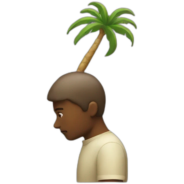 Thinking of a palm emoji
