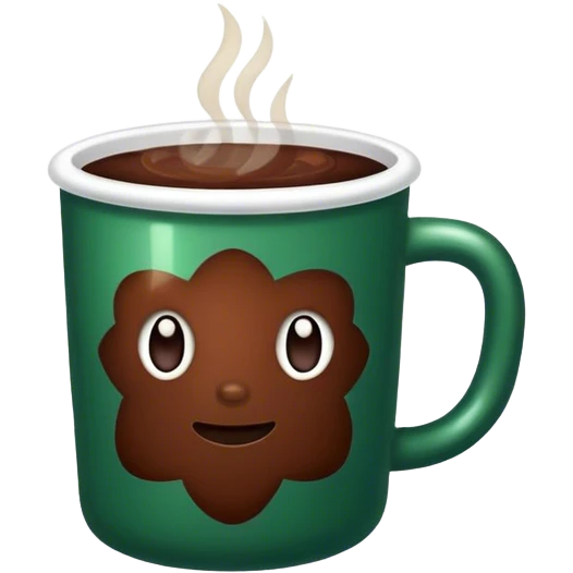 dark emerald cocoa mug emoji
