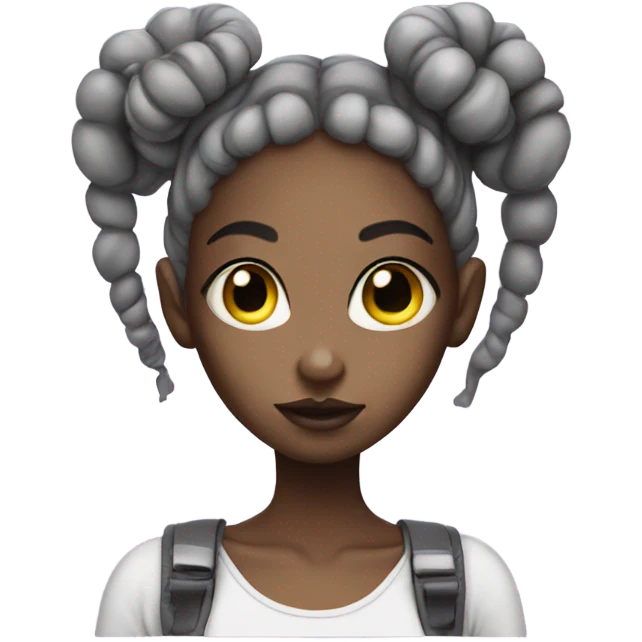 alien girl with space buns emoji