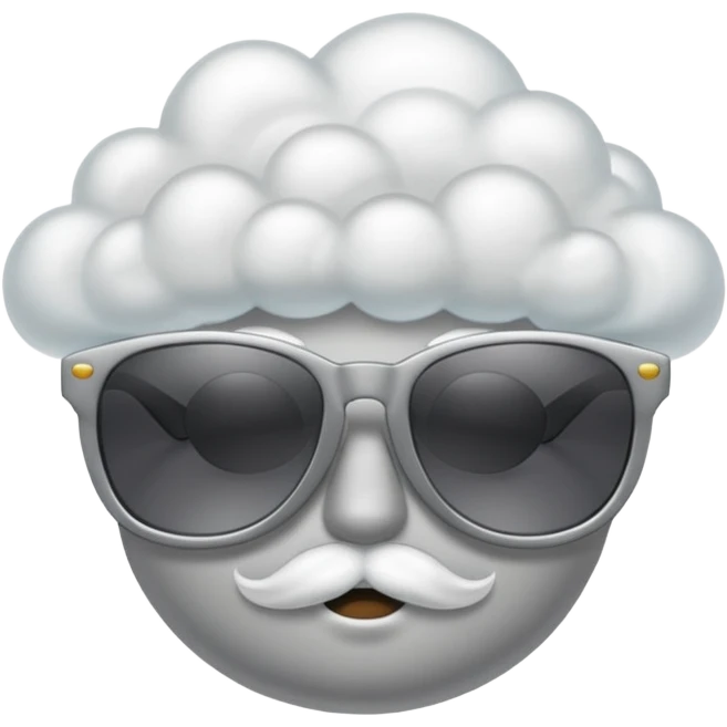 Fart cloud with sun glasses  emoji