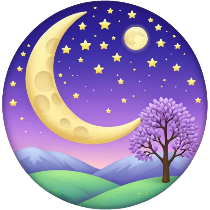 lilac diary moon mais claro emoji