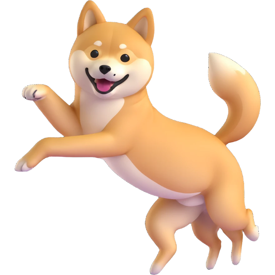 happy shiba inu dancing emoji