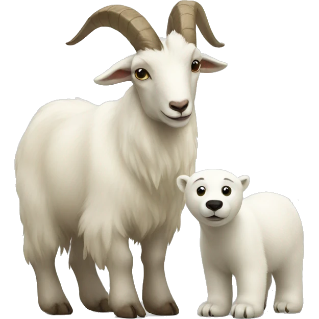Goat and polar bear emoji