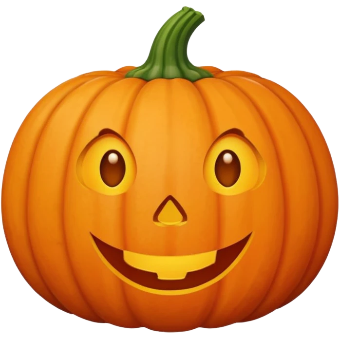 Pumpkin with blush nd cute face emoji