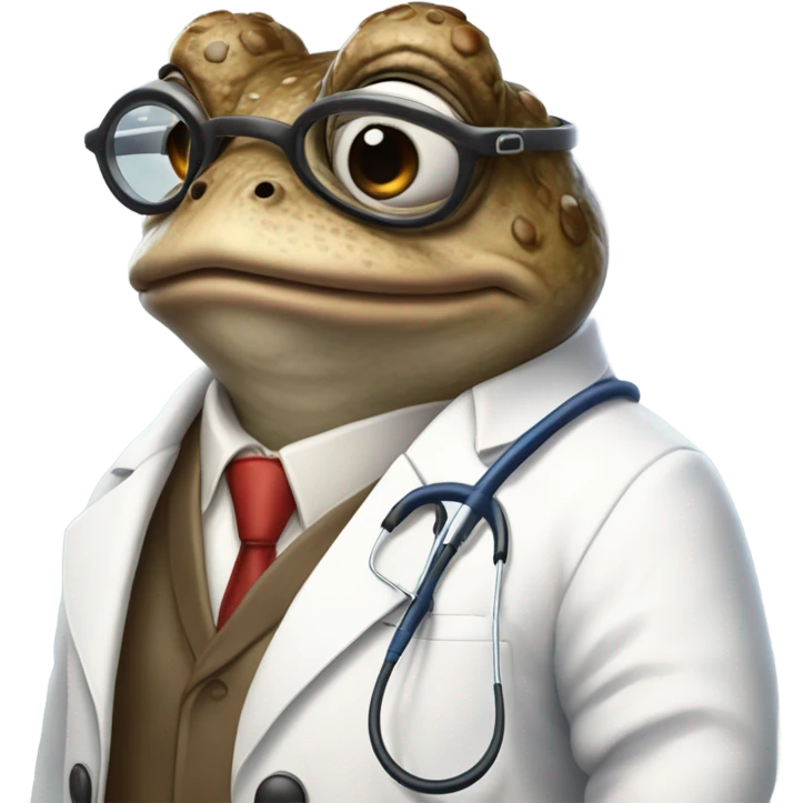 bufo wearing a doctor suit emoji