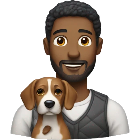 Man with dog emoji