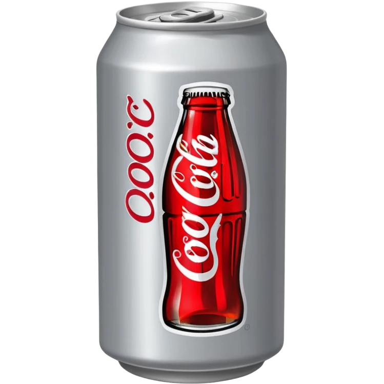 Tin diet Coke emoji only grey tin with red writing emoji