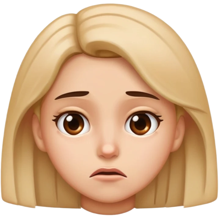 Girl with the most disgusted face emoji