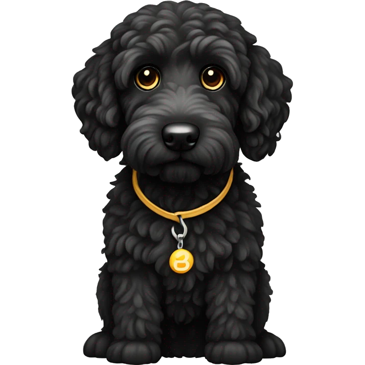 Black labradoodle  emoji