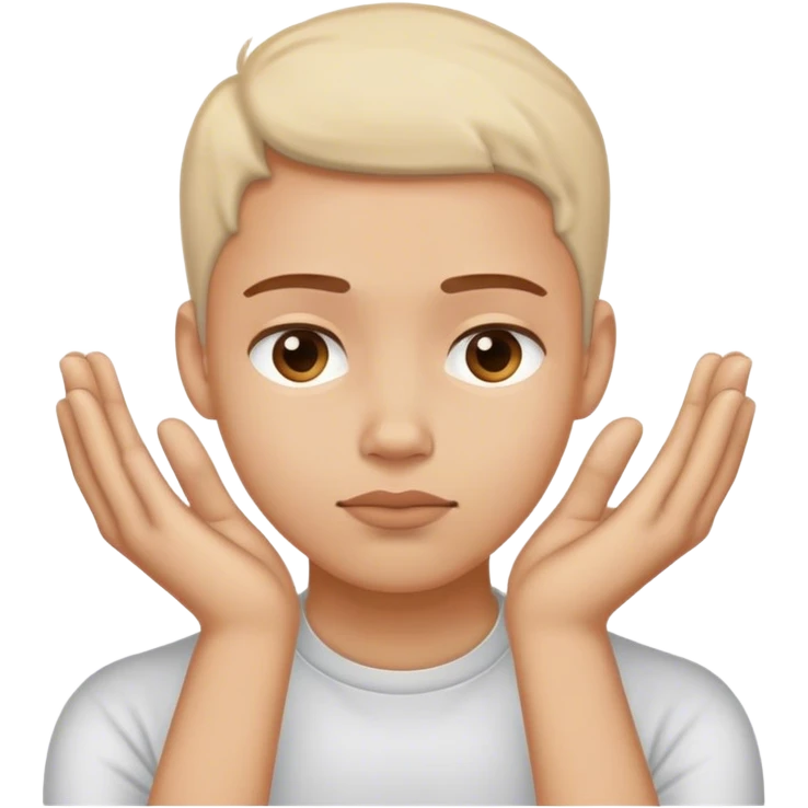 Hands rubbing together when thinking emoji