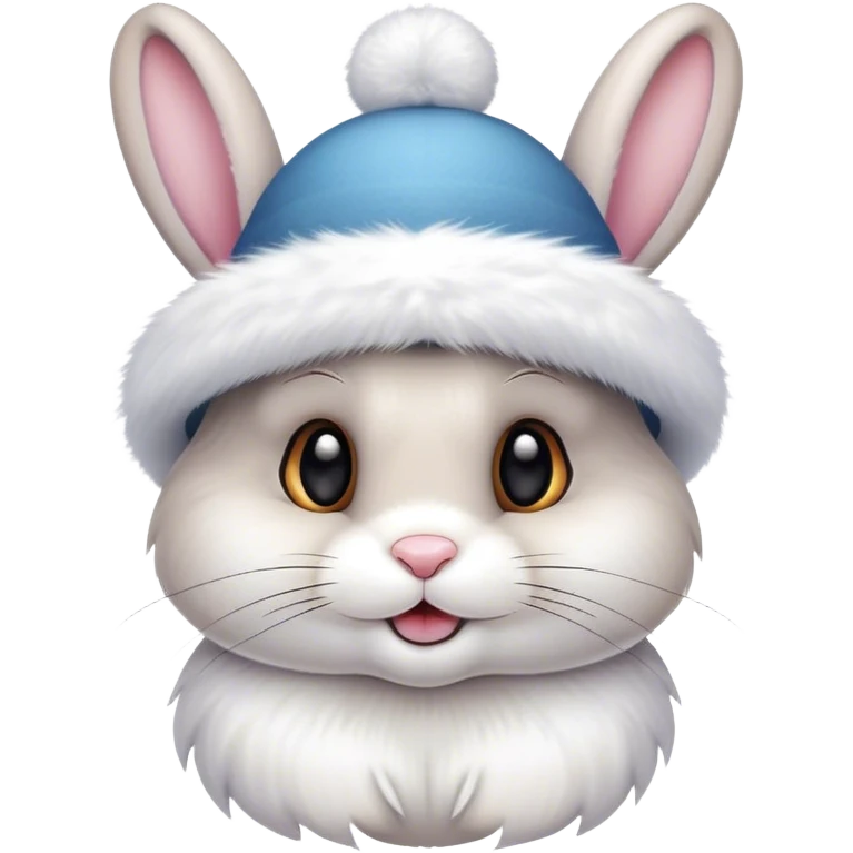 Bunny with a fun hat emoji