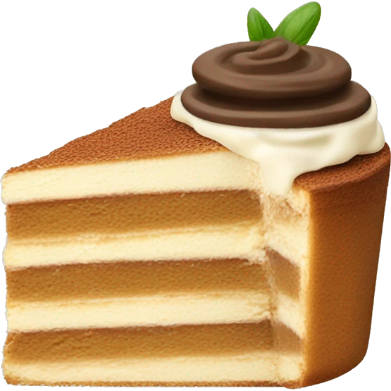 Tiramisu with lady finger layer emoji