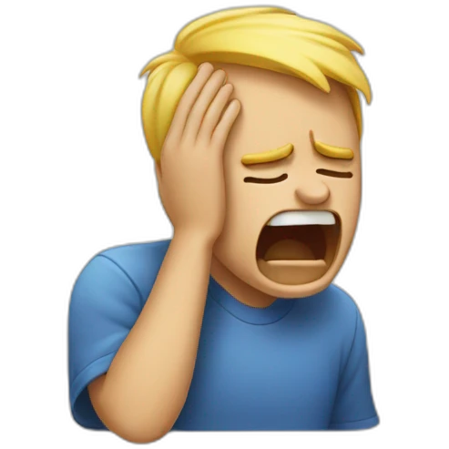 facepalm and scream emoji