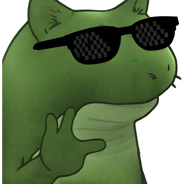 Cat with sunglasses emoji