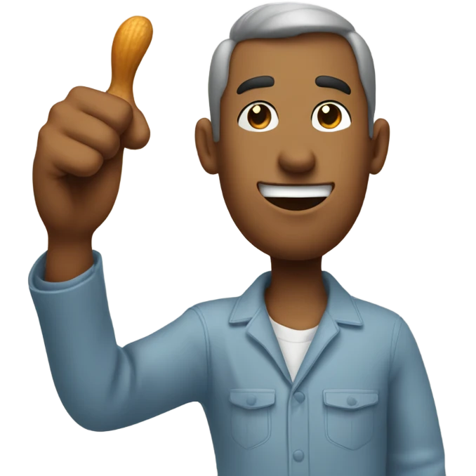 a peanut giving a thumbs up standing next to a man and a woman emoji