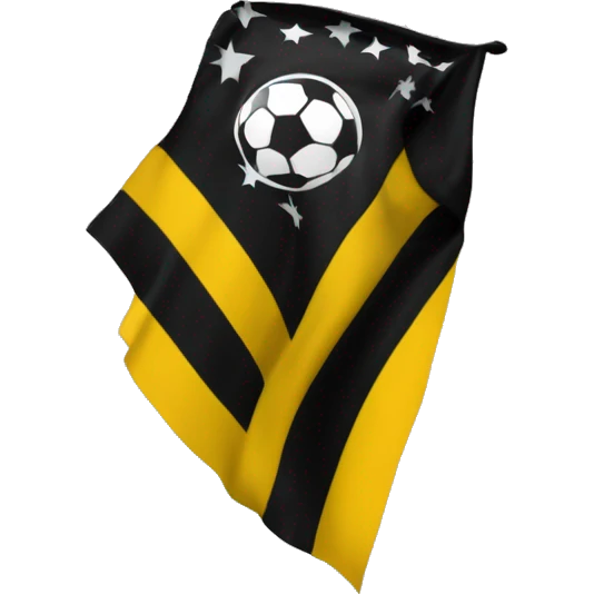 Genera un emoji de una bandera con franjas verticales negras y amarillas alternadas, representando los colores del Club Atlético Peñarol. emoji