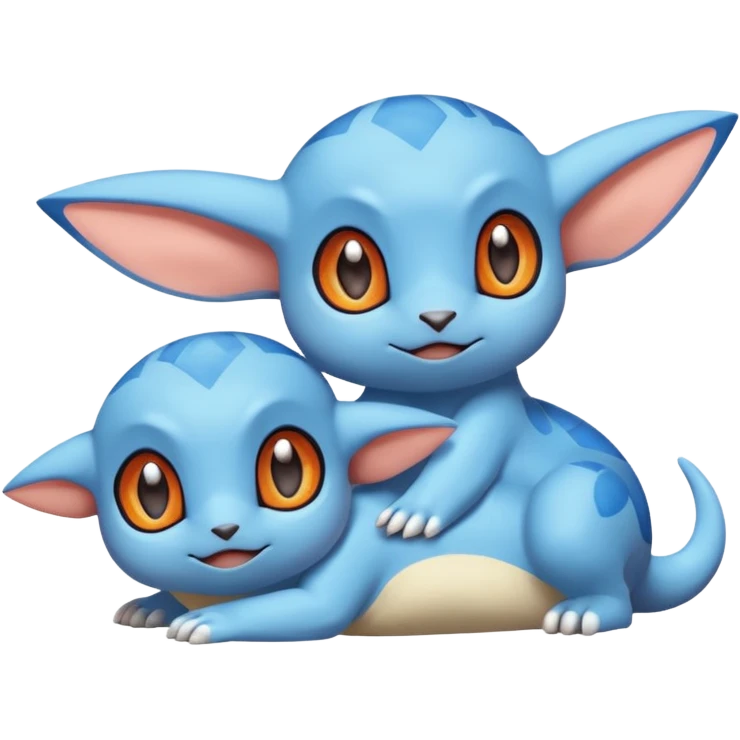 2 friendly pokemans one fell down and the other is helping the other get up  emoji