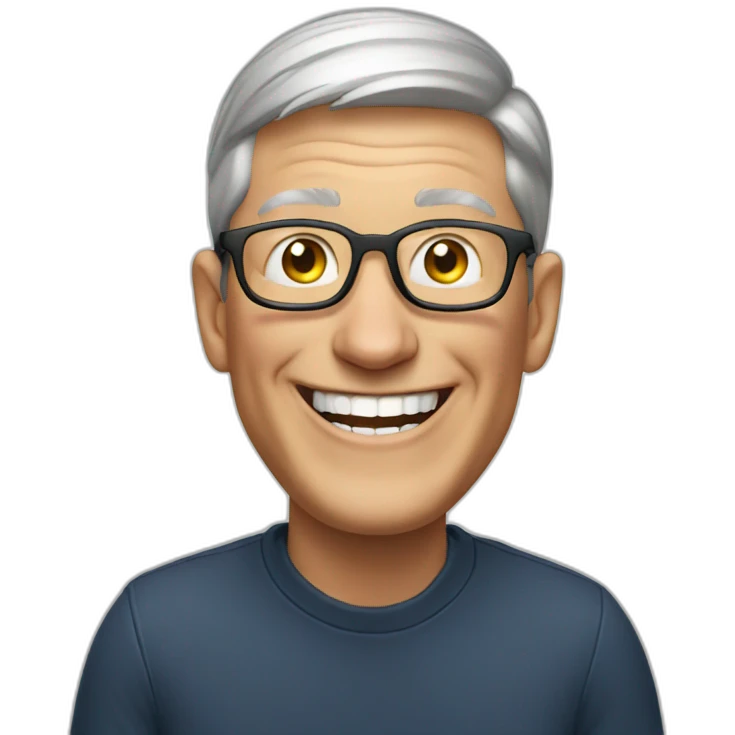 Tim Cook laughing emoji