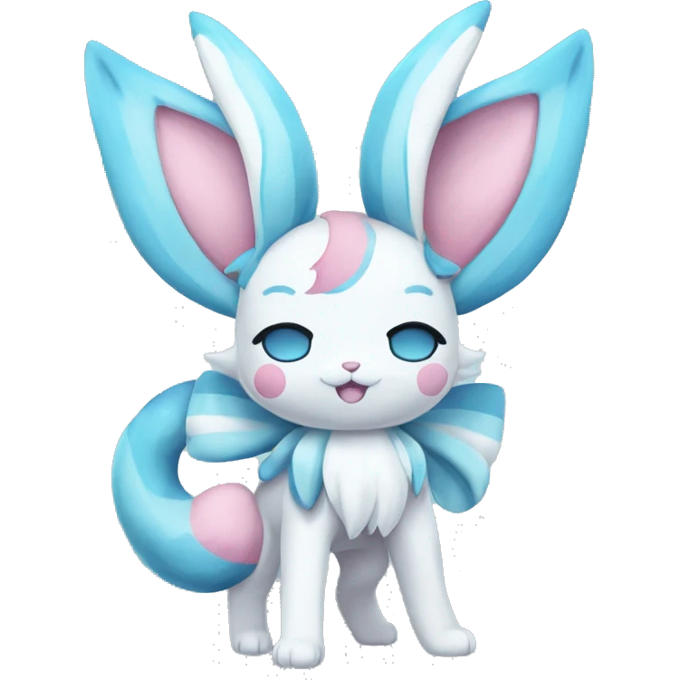 Kawaii Sylveon-Glaceon Full Body emoji
