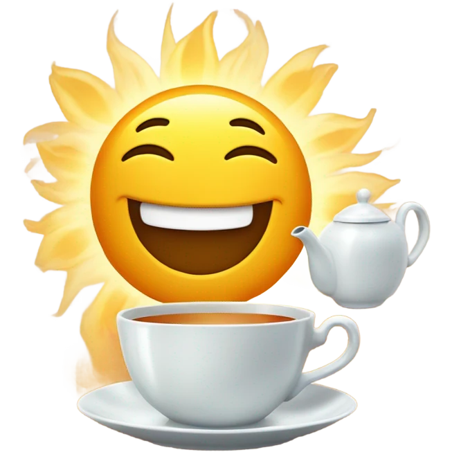 Sun making tea emoji