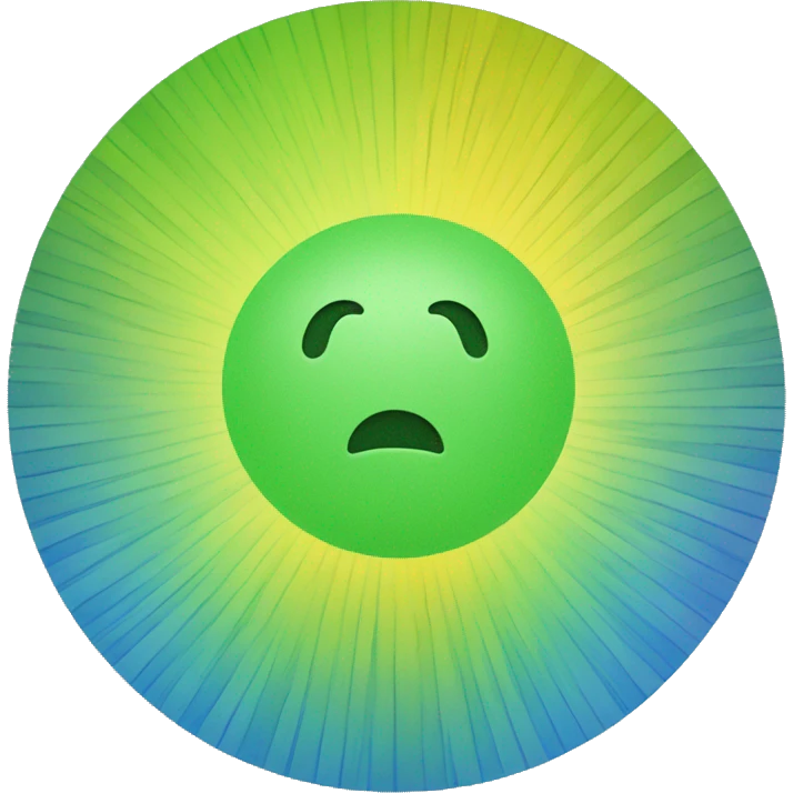 color spectrum in a circle green and blue and yellow emoji