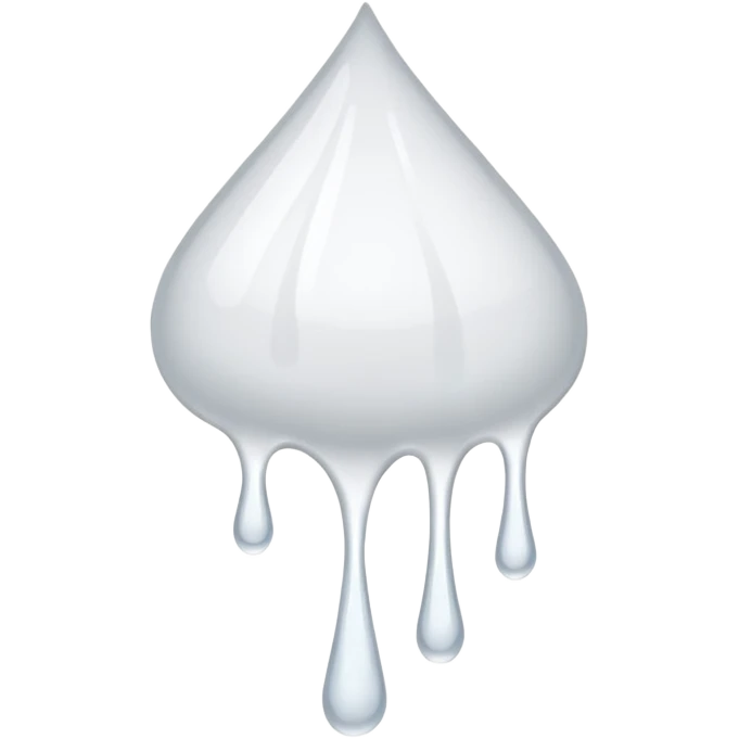 individual white glue drops falling and dripping  emoji