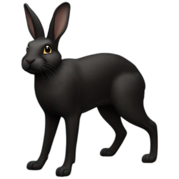 Lapine noir de la race geant des flandres noir emoji