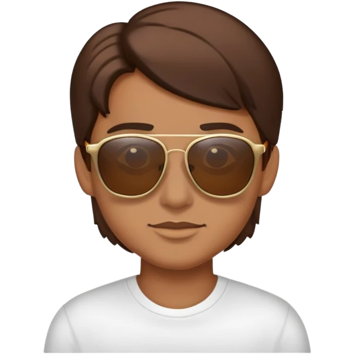 a person with sunglasses and brown hair slickbacked emoji