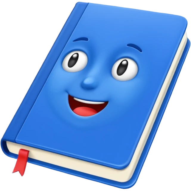 The Blue notebook3D emoji