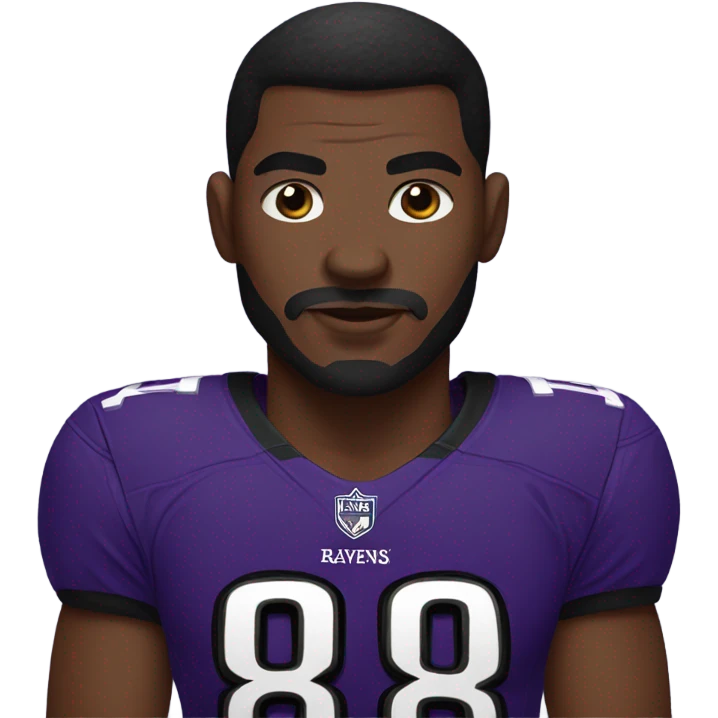 Black boxer with ravens jersey on  emoji