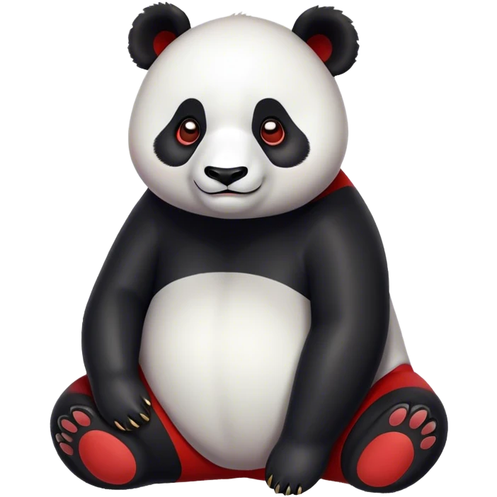 Un panda rojo emoji