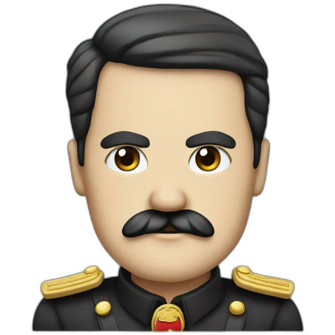 German dictator with black hair and square mustache emoji