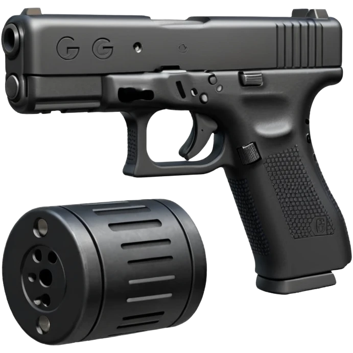 Gen 5 glock 19, with a button, beam, and a 100 round drum (Like this:<img src="https://i.redd.it/48bgjbtj89f51.jpg" alt="Glock 19 : r/Glocks"/>) emoji