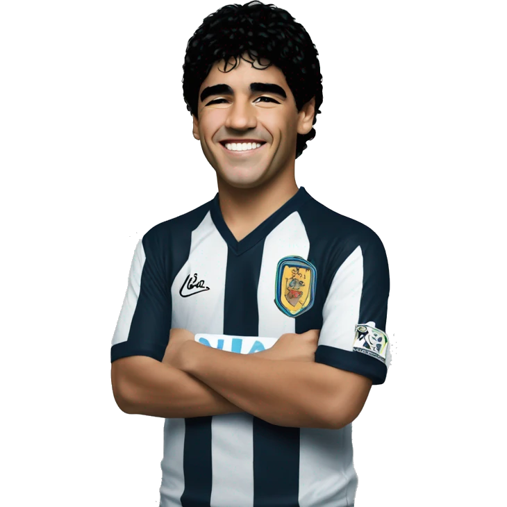 maradona young smile emoji